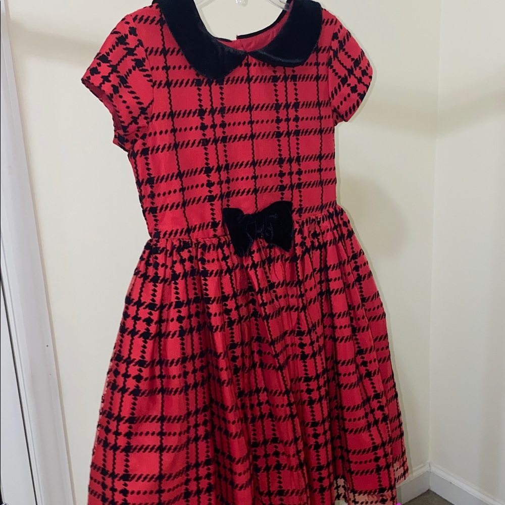 Black & Red Holiday Dress for Girls
